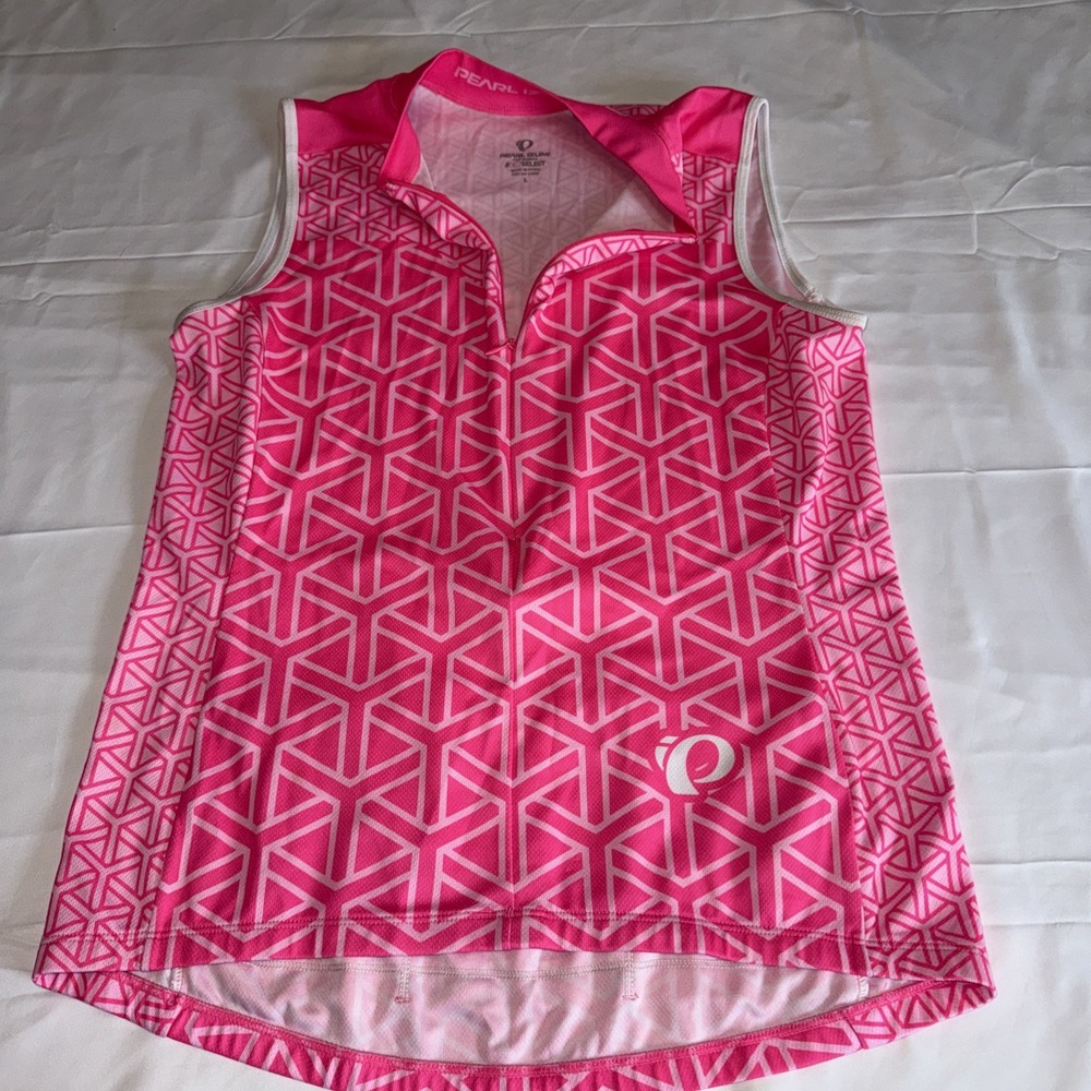 Pearl Izumi Sleeveless Road Vest Hot Pink Women Sz XXL Pre Owned Cycling STAIN